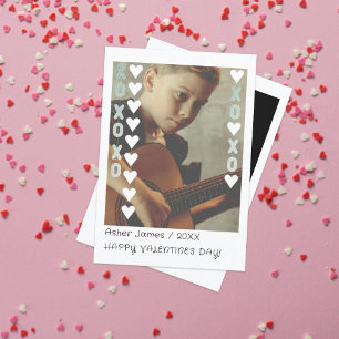 Carte De Remerciements Instant Photo Kids School Valentine's Day Card