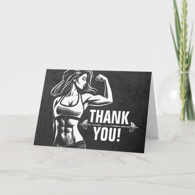 Carte De Remerciements Instructeur de fitness personnel instructeur de sa (Devant)