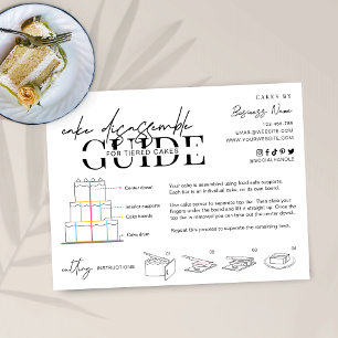 Carte De Remerciements Instructions de démontage de gâteau à étages Minim