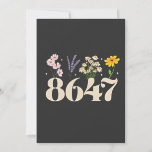 Carte De Remerciements intage 8647, Anti Trump, Floral Féministe, Subtil