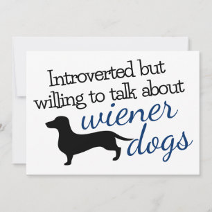 Carte De Remerciements Introverti mais prêt à parler des chiens de Vienne