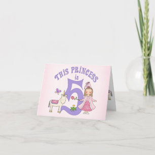 Carte De Remerciements Invainqueur du 5e anniversaire de la Princesse Uni