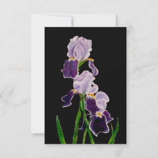 Carte De Remerciements Iris Purple