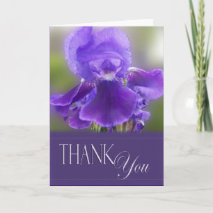 Carte de remerciements Iris violet