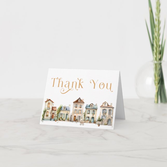 Carte De Remerciements It Takes a Village Baby Shower Thank You Card (Devant)