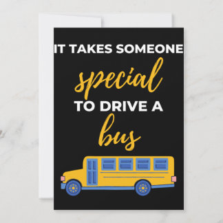 Carte De Remerciements It Takes Someone Special To Drive A Bus