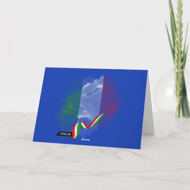 Carte De Remerciements Italian flag (Dos)