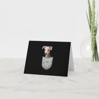 Carte De Remerciements Italian Greyhound Whippet Chest Pocket For Dog Own