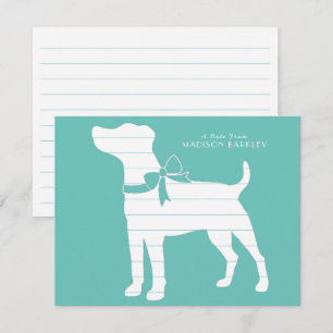 Carte De Remerciements Jack Russell Terrier Chien Chien Puppy