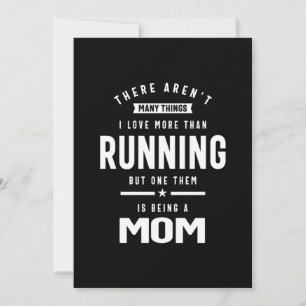 Carte De Remerciements J'adore courir. J'aime être une maman