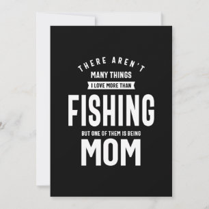 Carte De Remerciements J'adore la pêche. J'aime être une maman