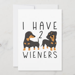 Carte De Remerciements J'Ai 2 Wieners
