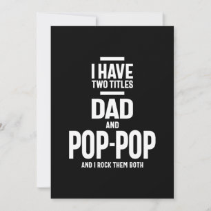 Carte De Remerciements J'ai deux titres Papa et Pop-Pop