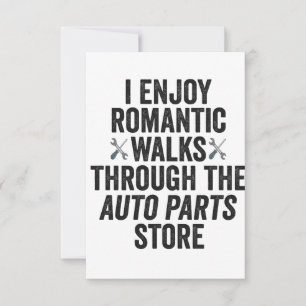 Carte De Remerciements J'Ai Profité De Marches Romantiques Joué L'Auto Pa
