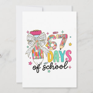 Carte De Remerciements J'ai survécu 67 jours d'école 100 jours d'école