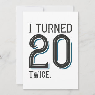 Carte De Remerciements J'Ai Tourné 20 Deux Fois