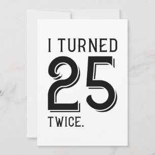 Carte De Remerciements J'Ai Tourné 25 Deux Fois