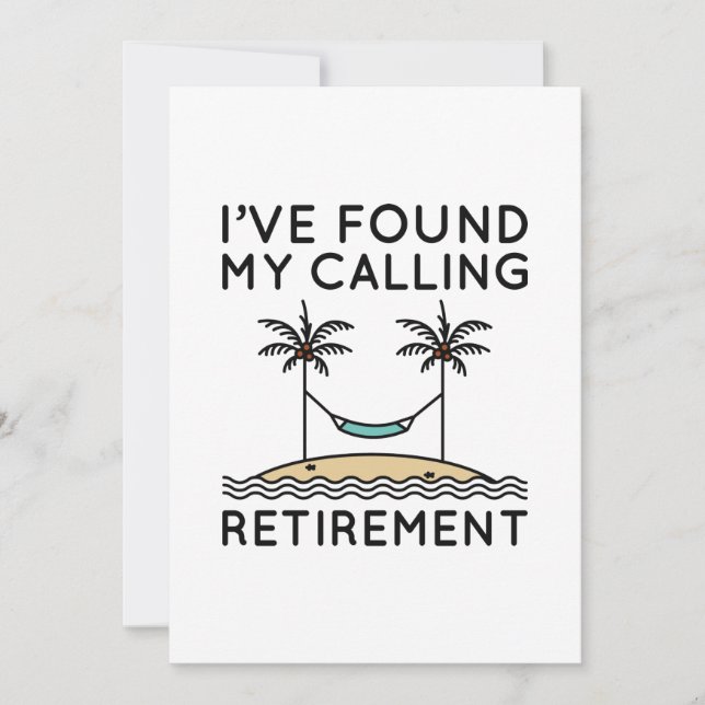 Carte De Remerciements J'ai trouvé ma retraite (Devant)