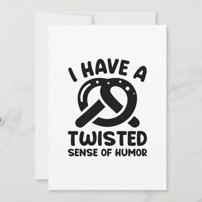 Carte De Remerciements J'Ai Un Sentiment D'Humour Tordu (Devant)