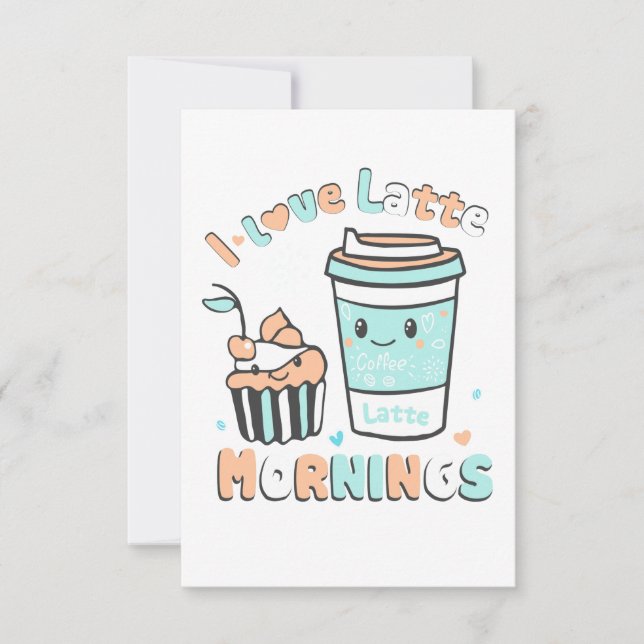 Carte De Remerciements J'Aime Les Derniers Matins (Devant)