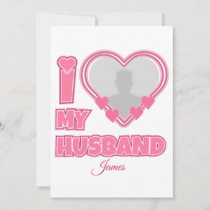 Carte De Remerciements J'aime mon mari personnalisé - Ajouter une photo e