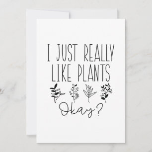 Carte De Remerciements J'Aime Vraiment Les Plantes D'Accord