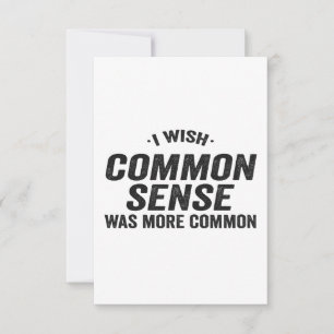 Carte De Remerciements J'Aimerais Que Le Sens Commun Était Plus Commun Dr
