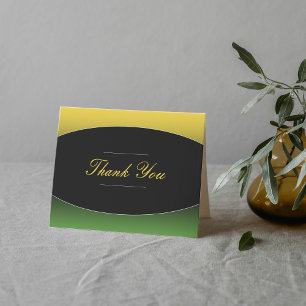 Carte De Remerciements Jamaïque Green Gold Caraïbes élégant