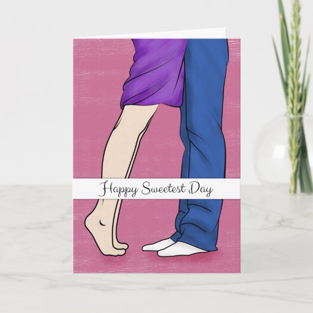 Carte De Remerciements Jambes d'un couple se réconciliant pour le jour le (Devant)