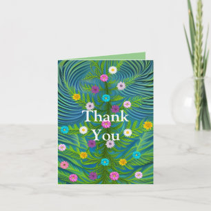 Carte De Remerciements Jardin Abstrait de la petite salade
