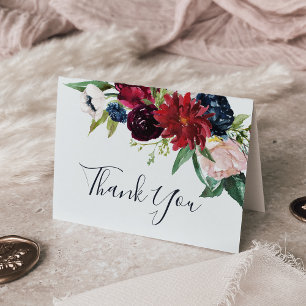 Carte De Remerciements Jardin d'automne Mariage plié Bourgogne