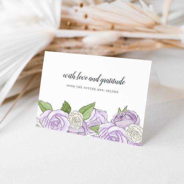 Carte De Remerciements Jardin de Rosé Remerciements Personnalisés (Créateur téléchargé)