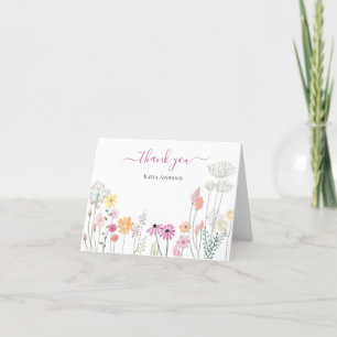 Carte De Remerciements Jardin Fleur sauvage du printemps   Personnalisé
