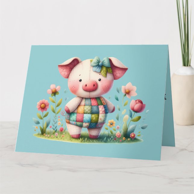 Carte De Remerciements Jardin floral de la pêche à la palme (Devant)