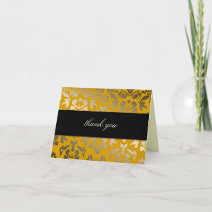 Carte De Remerciements jaune d'or de la damassé 311-Ladonna