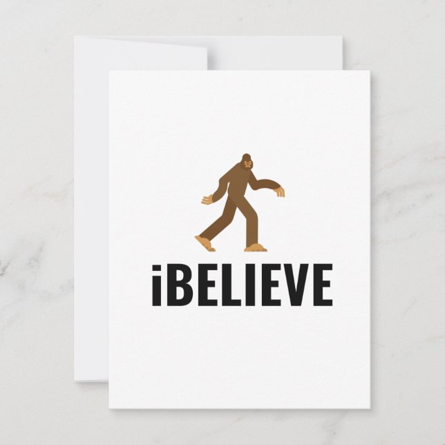 CARTE DE REMERCIEMENTS JE CROIS BIGFOOT (Devant)