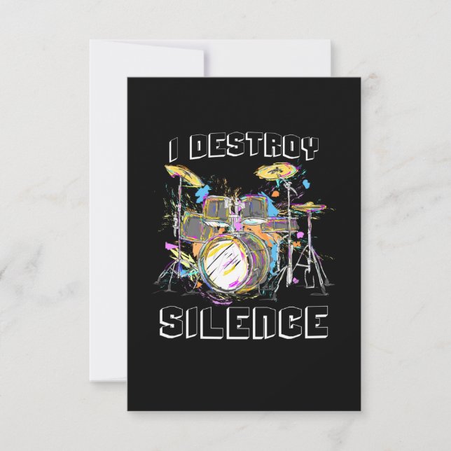 Carte De Remerciements Je détruit le silence (Devant)