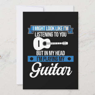 Carte De Remerciements Je joue la guitare musicien musicien guitariste