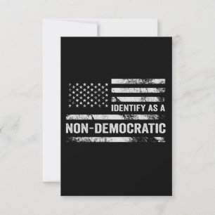 Carte De Remerciements Je m'identifie comme un cadeau de drapeau américai