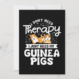 Carte De Remerciements Je n'ai pas besoin Thérapie Guinée Pig Cavy Rodden