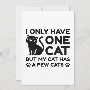 Carte De Remerciements Je N'Ai Qu'Un Chat