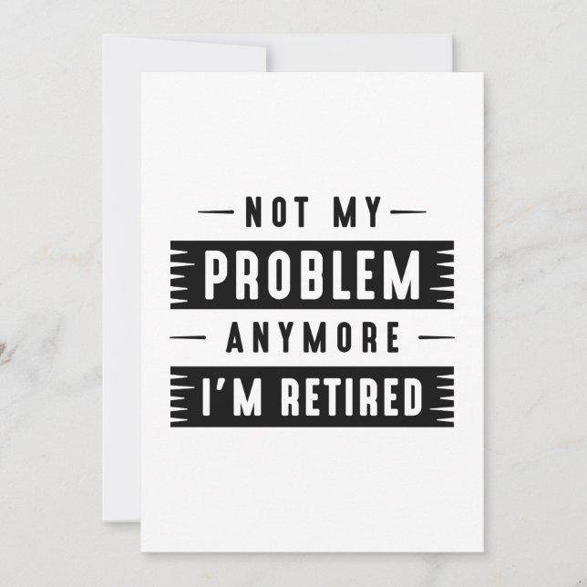 Carte De Remerciements Je ne suis plus à la retraite (Devant)