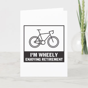 Carte De Remerciements Je profite de la retraite amusante Vélo à vélo
