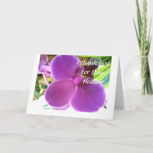 Carte De Remerciements Je remercie Dieu pour votre guérison.
