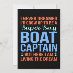 Carte De Remerciements Je Serais Capitaine Bateau Amateur De Croisière