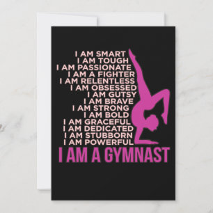 Carte De Remerciements Je Suis Un Gymnaste Gymnastique Gymnastique Gymnas