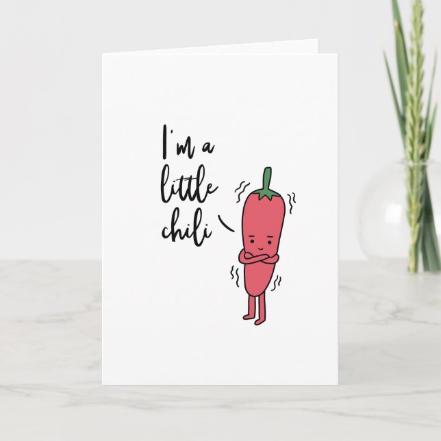 Carte De Remerciements Je suis un peu piment (Devant)