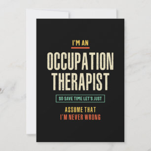 Carte De Remerciements Je suis un thérapeute d'occupation