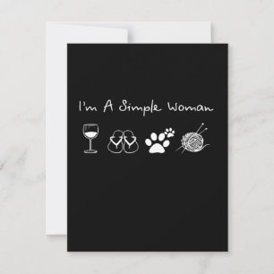 Carte De Remerciements Je suis une fille simple  Crochet Lover