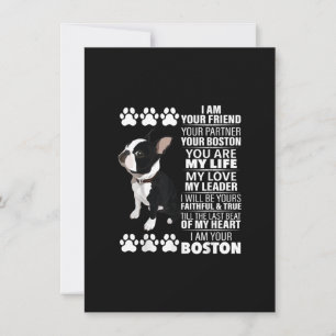 Carte De Remerciements Je Suis Votre Ami Votre Partenaire Votre Boston Te